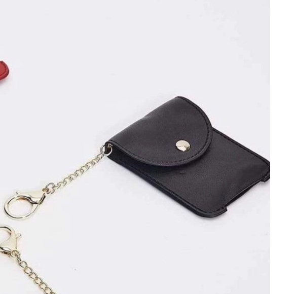 Jules Kae Leather Hand Sanitizer Keychain Black - Picture 4 of 4